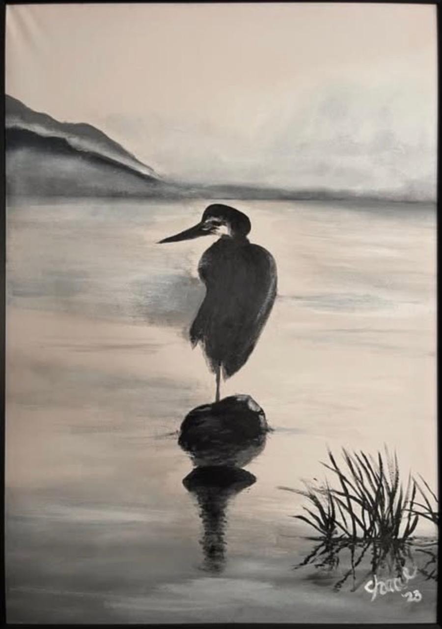 Heron at Dusk